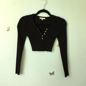 Button-up Crop Top
